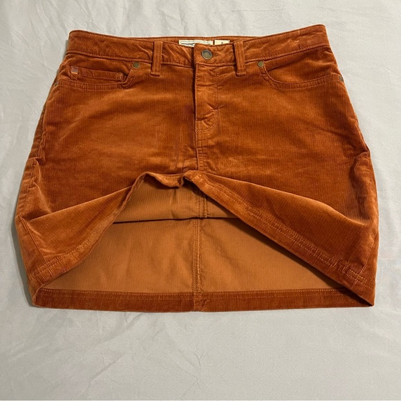 Patagonia regular rusty orange brown colored corduroy miniskirt size 8 - Picture 9 of 13